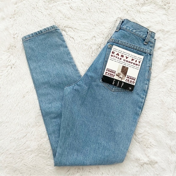 VINTAGE | Gap NWT Mom Jeans Light Wash 80s 90s - Picture 4 of 11